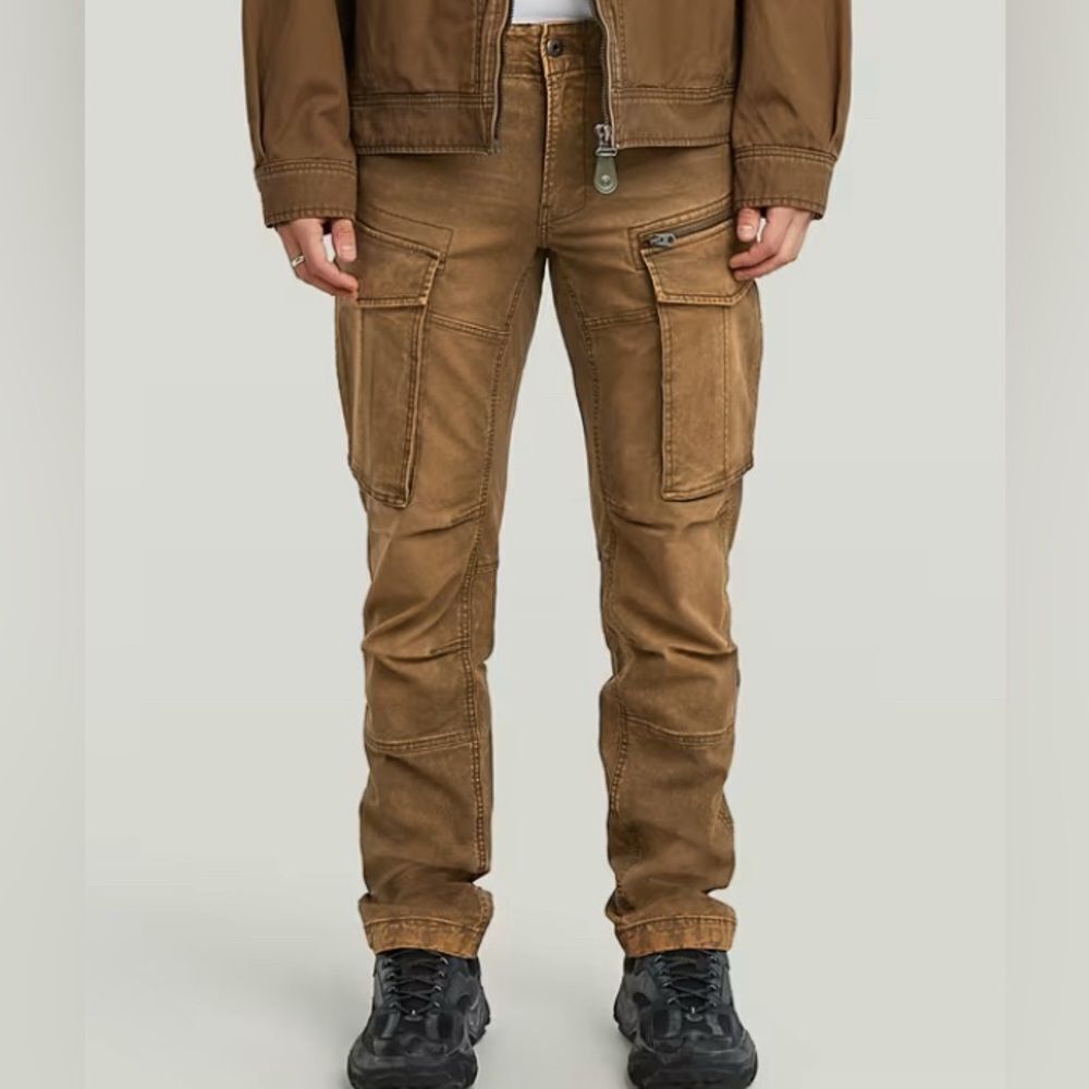 G-STAR G-raw Rovic Zip 3D Regular Tapered Pants Brown 33/34 NWT